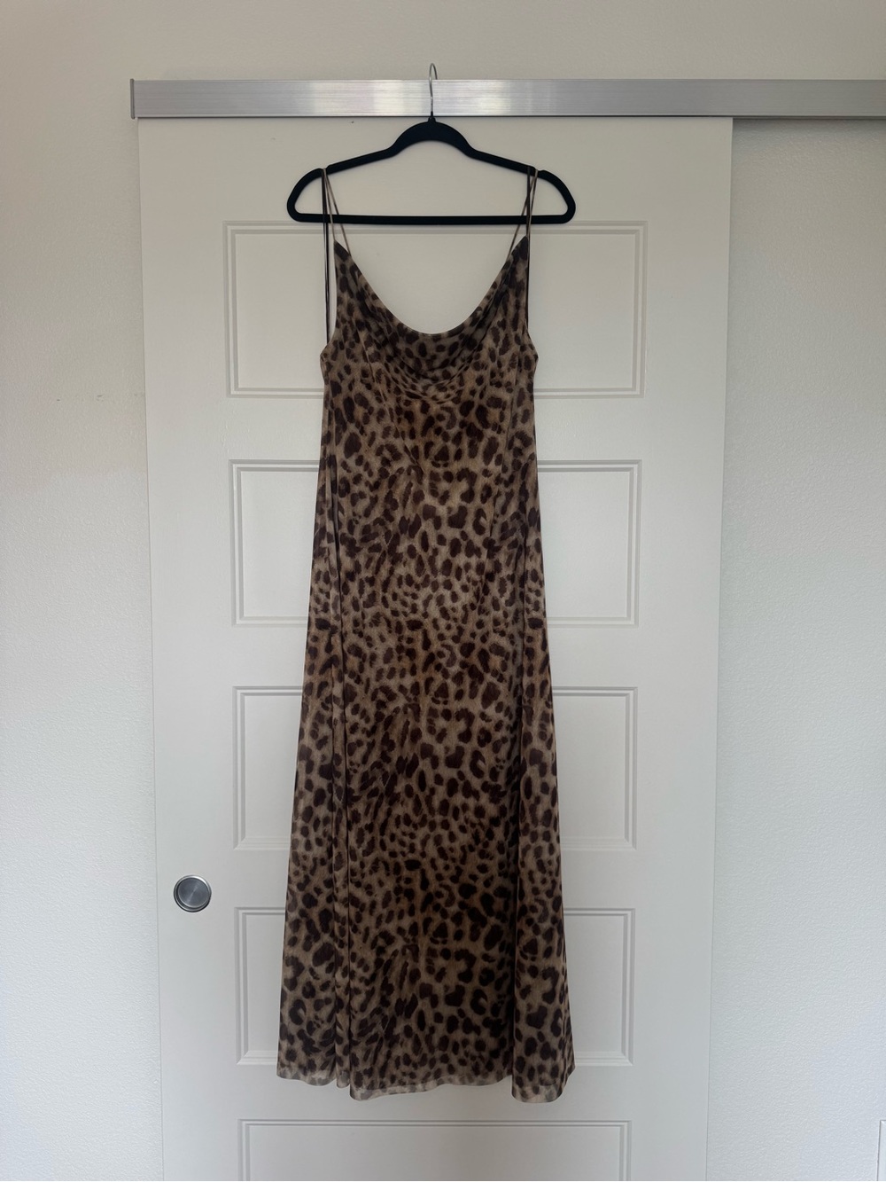 NWT Zara Leopard Print Slip Maxi Dress - Picture 2 of 6